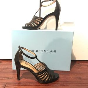 Black t-strap Antonio melani high heels
